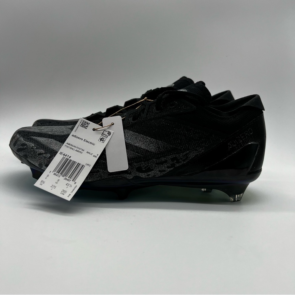 Adidas AdiZero Electric Black Football Cleats IE4414 Size 9.5 - Picture 2 of 8